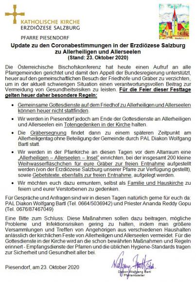 Allerheiligen Allerseelen 2020 2